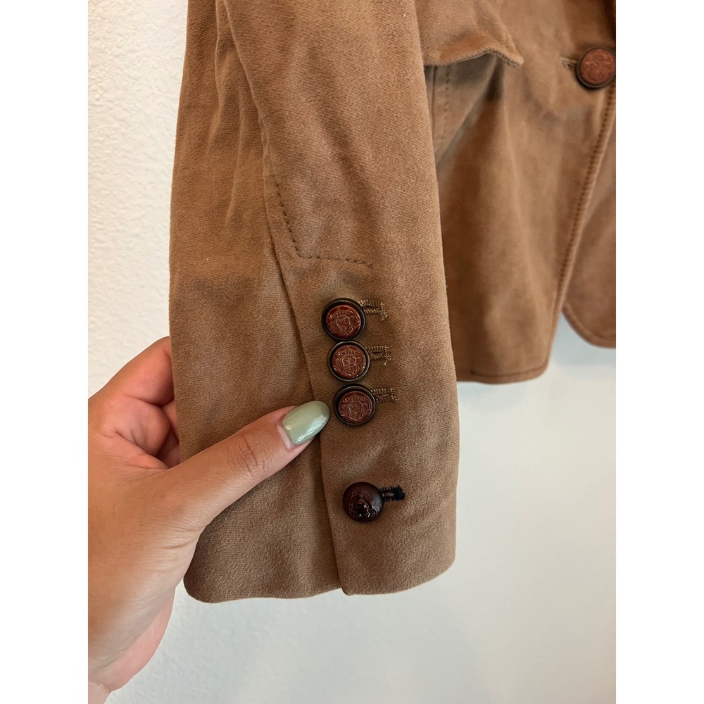 Zara Basic Brown Blazer Jacket S Small Fitted Cas… - image 3